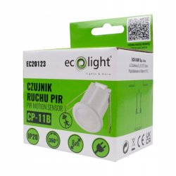 Czujnik ruchu Czujka zmierzchu sensor PIR podtynkowy montażowy biały 230V