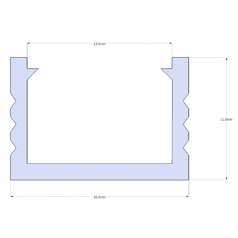 PROFIL PCV BIAŁY NAWIERZCHNIOWY do LED 2m + KLOSZ