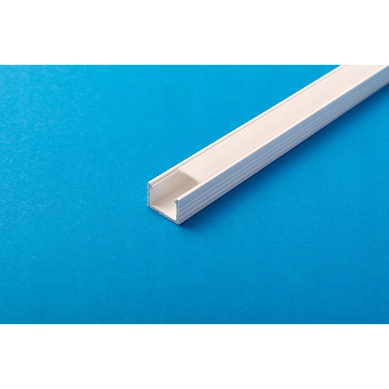 PROFIL PCV BIAŁY NAWIERZCHNIOWY do LED 2m + KLOSZ