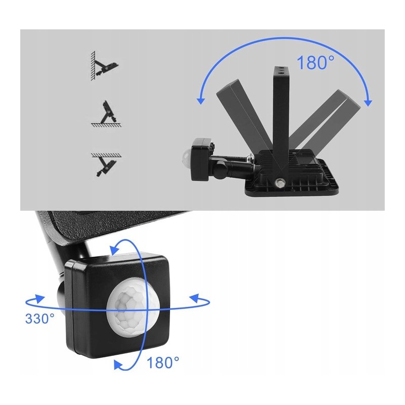 Naświetlacz halogen lampa LED 50W z czujnikiem ruchu PIR Barwa NEUTRALNA sl