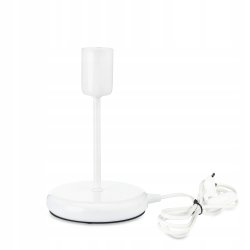 Lampka nocna Lampa stołowa loft biała na led E27