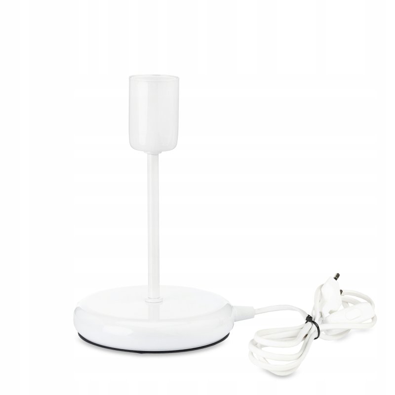 Lampka nocna Lampa stołowa loft biała na led E27