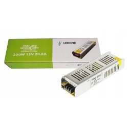 ZASILACZ MONTAŻOWY 12V 240W SLIM do LED taśm CCTV