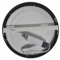 Panel LED lampa plafon natynk 12W okrągły czarny