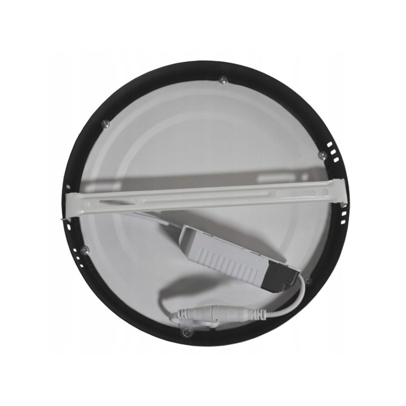 Panel LED lampa plafon natynk 12W okrągły czarny