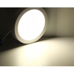 Panel LED lampa plafon natynk 12W okrągły czarny