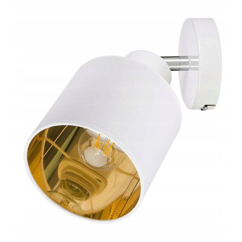 LAMPA KINKIET ścienny regulowany LOFT abażur złoty