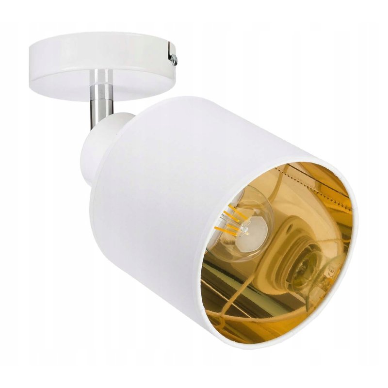 LAMPA KINKIET ścienny regulowany LOFT abażur złoty