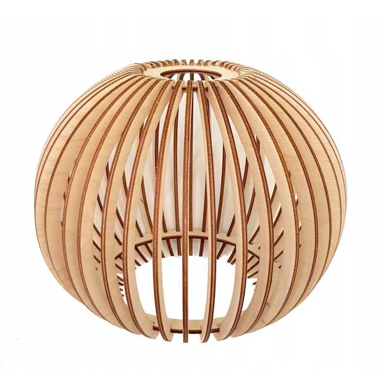 Lampa wisząca żyrandol zwis sufit klosz drewno 3