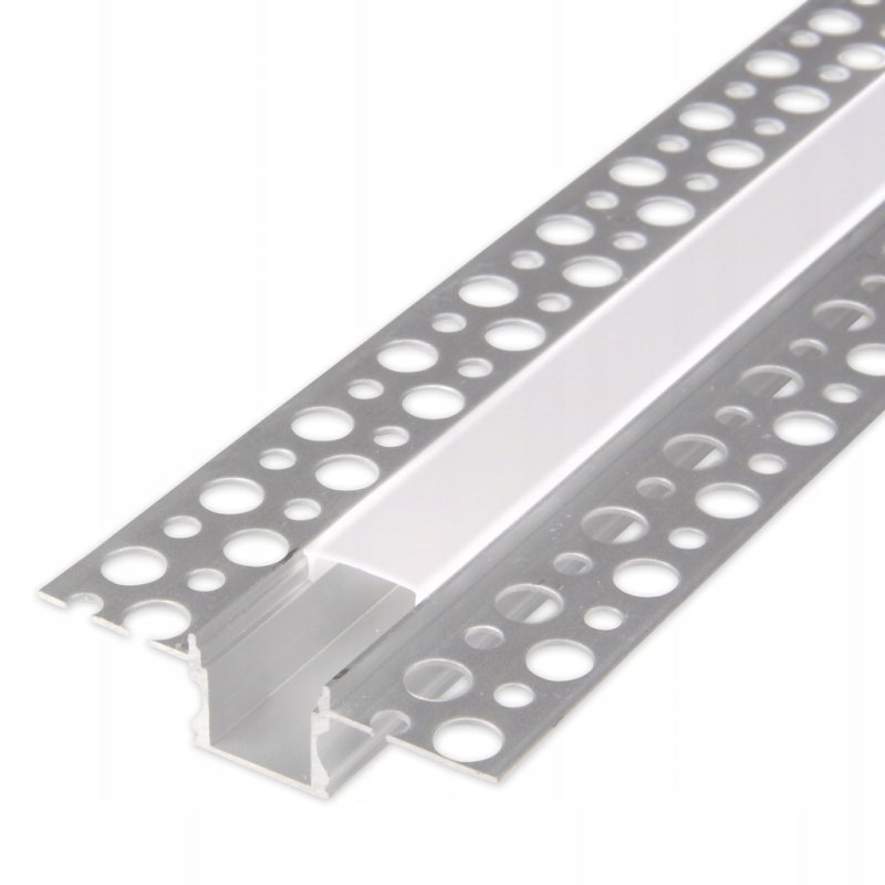Zestaw PROFIL LED ALUMINIOWY do PŁYT karton-gips GK GIPSOWYCH + klosz 3m