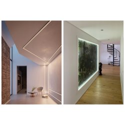 PROFIL aluminiowy NAWIERZCHNIOWY czarny + KLOSZ mleczny zaślepki 2m do led