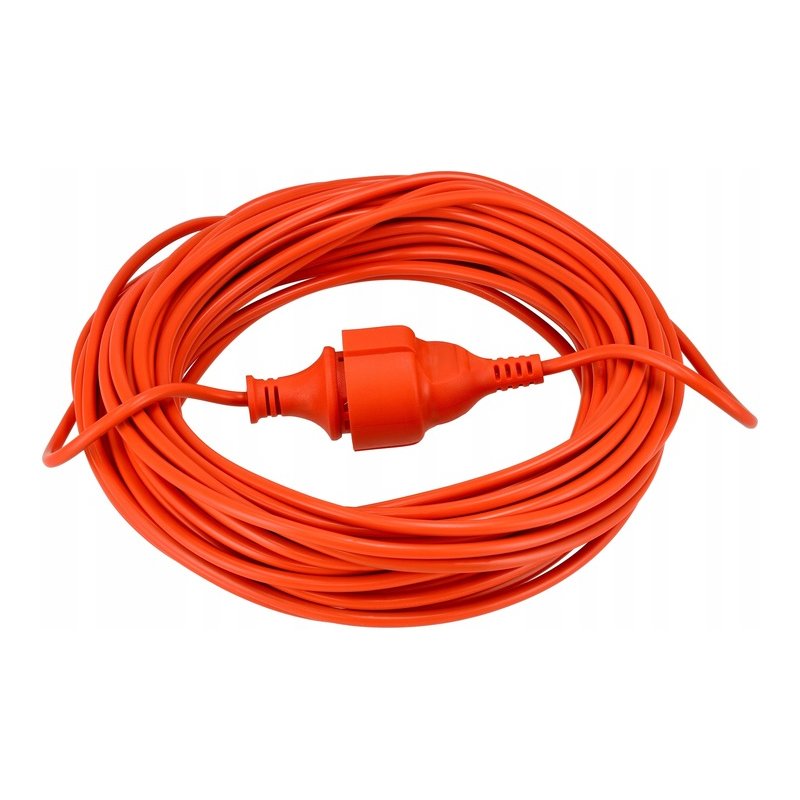 Przedłużacz sieciowy b/Uz ogrodowy pomarańczowy 2x1mm 20m 2500W
