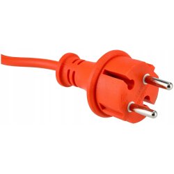 Przedłużacz sieciowy b/Uz ogrodowy pomarańczowy 2x1mm 20m 2500W