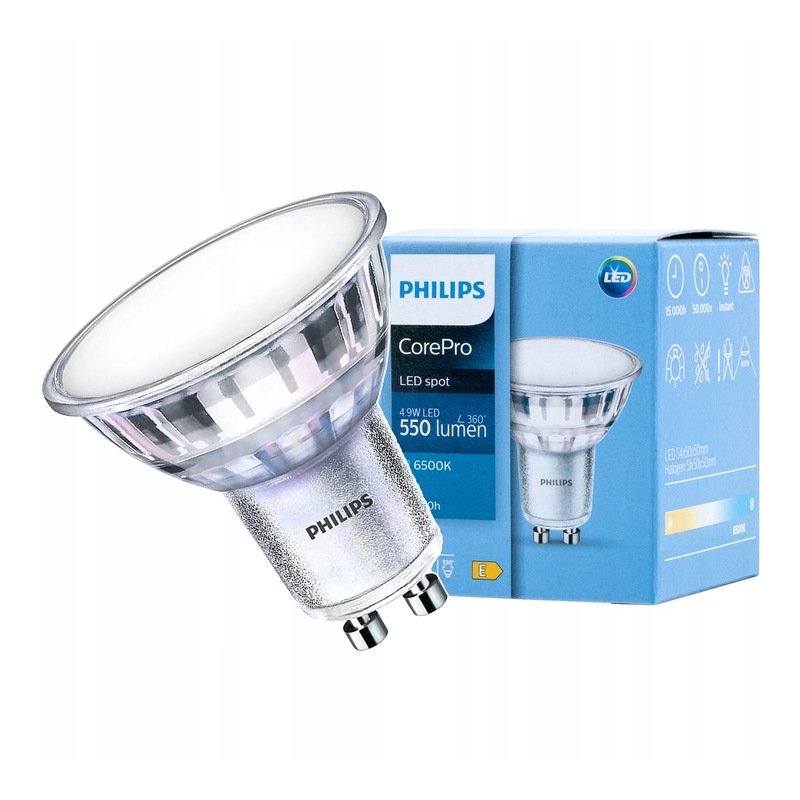 Żarówka LED Philips Corepro LEDspot GU10 4,9W 550lm biała zimna