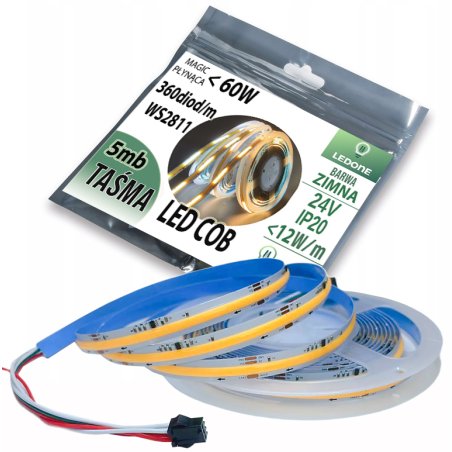 TAŚMA LED COB IP20 24V 360d...