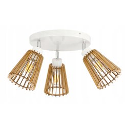 Lampa plafon żyrandol ruchomy sufit 3 Drewno eko