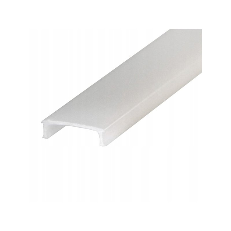 PROFIL aluminiowy NAWIERZCHNIOWY srebrny + KLOSZ mleczny zaślepki 3m do led