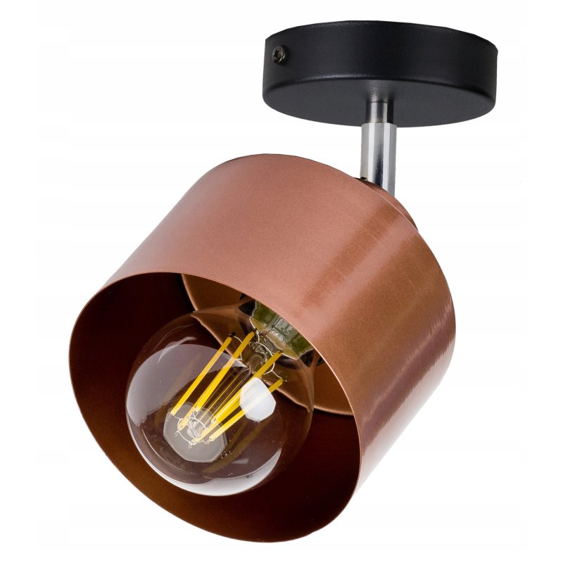 lampa kinkiet ścienny regulowany loft metal miedź