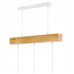 LAMPA drewniana belka wisząca sufitowa ŻYRANDOL ZWIS LOFT DREWNO na 3x E27