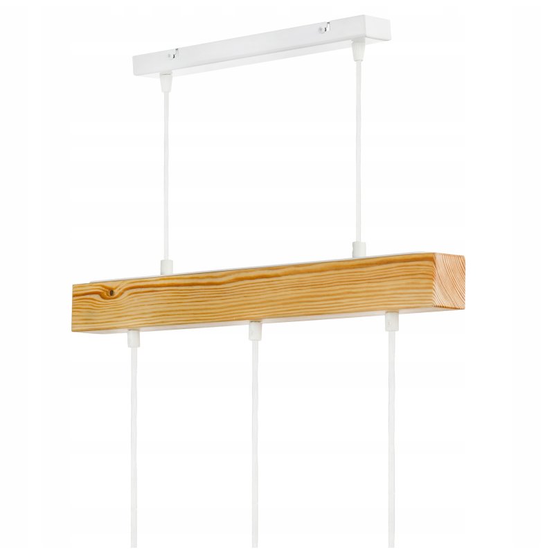 LAMPA drewniana belka wisząca sufitowa ŻYRANDOL ZWIS LOFT DREWNO na 3x E27