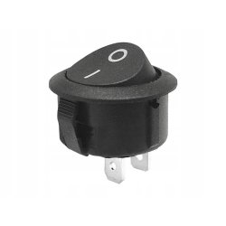 WŁĄCZNIK MEBLOWY MINI KOŁYSKOWY 250V 50Hz 2A CZARNY