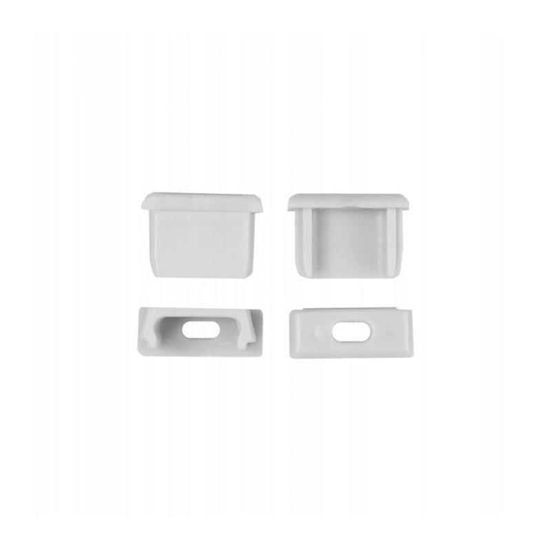 PROFIL aluminiowy NAWIERZCHNIOWY biały + KLOSZ mleczny zaślepki 2m do led