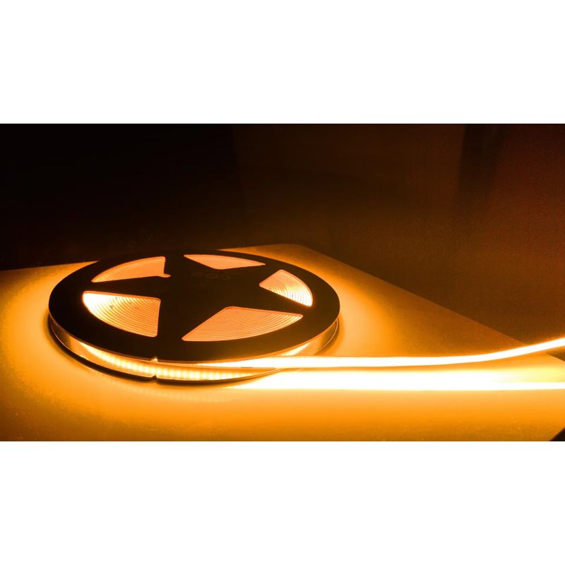 Taśma LED COB WĄSKA 5mm 12V 384diod/m neon linia ŚWIATŁA kolor ŻÓŁTY 5m