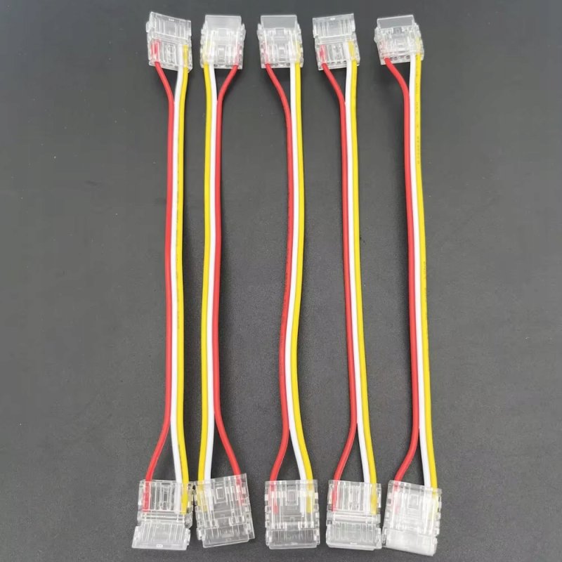 2x Złączka do taśm LED COB CCT IP20 10mm łącznik dwustronny z kablem 3 PIN