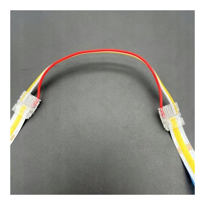 2x Złączka do taśm LED COB CCT IP20 10mm łącznik dwustronny z kablem 3 PIN