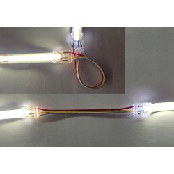 2x Złączka do taśm LED COB CCT IP20 10mm łącznik dwustronny z kablem 3 PIN