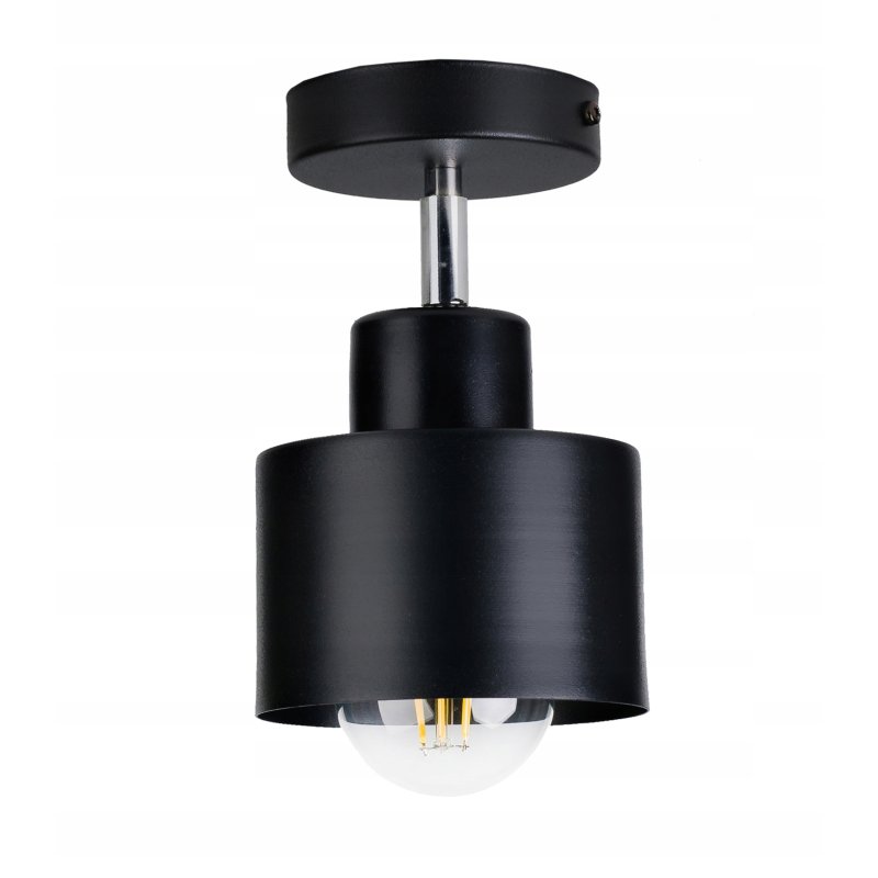 LAMPA KINKIET ŚCIENNY regulowany loft KUBEK czarny