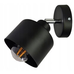 LAMPA KINKIET ŚCIENNY regulowany loft KUBEK czarny
