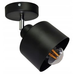 LAMPA KINKIET ŚCIENNY regulowany loft KUBEK czarny