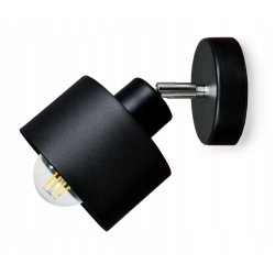 LAMPA KINKIET ŚCIENNY regulowany loft KUBEK czarny