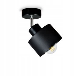 LAMPA KINKIET ŚCIENNY regulowany loft KUBEK czarny