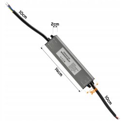 Zasilacz 24V 20W 0,8A wodoodporny do taśm LED IP67 hermetyczny metal MAŁY