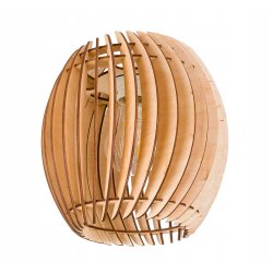 LAMPA WISZĄCA sufitowa żyrandol ZWIS klosz BECZUŁKA drewno na 1x E27