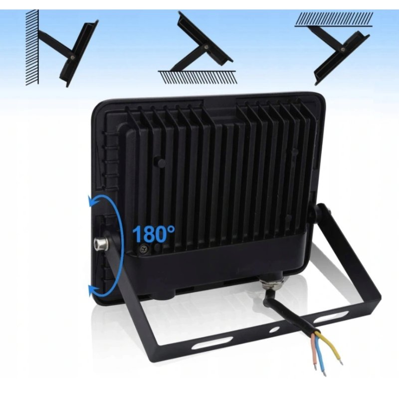 HALOGEN LED 20W NAŚWIETLACZ z czujnikiem ruchu PIR SLIM IP66 ROBOCZY zimny