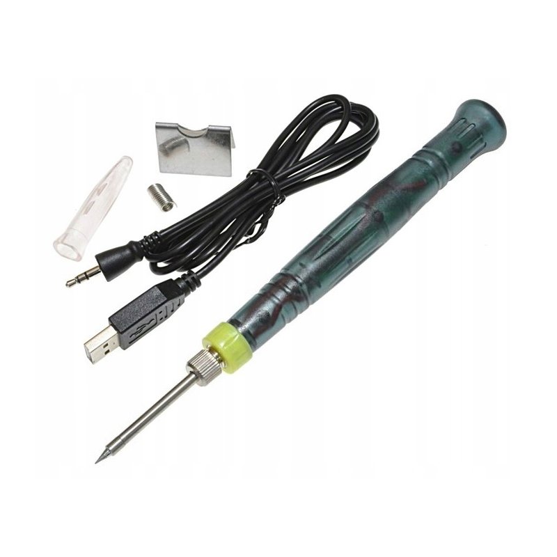 LUTOWNICA ręczna mini oporowa kolbowa na USB 8W 5V grot SMD do taśm led