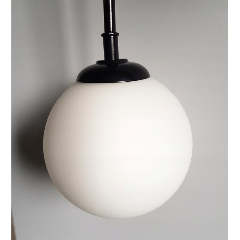 LAMPA SUFITOWA WISZĄCA zwis LOFT PROSTY NA SZKLANY KLOSZ KULA 4 x E27