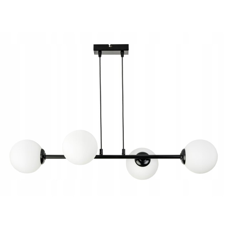 LAMPA SUFITOWA WISZĄCA zwis LOFT PROSTY NA SZKLANY KLOSZ KULA 4 x E27