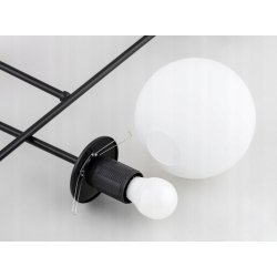 LAMPA SUFITOWA WISZĄCA zwis LOFT PROSTY NA SZKLANY KLOSZ KULA 4 x E27