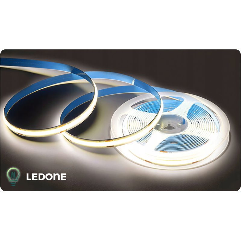 TAŚMA termococon LED COB 12V WODOODPORNA IP67 ZIMNY LINIA ŚWIATŁA ZIMNA 5M