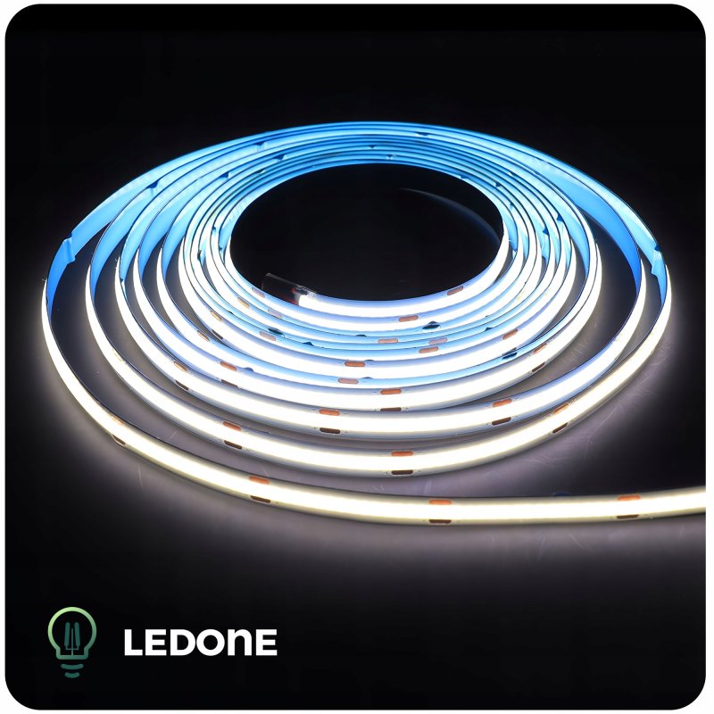 TAŚMA termococon LED COB 12V WODOODPORNA IP67 ZIMNY LINIA ŚWIATŁA ZIMNA 5M