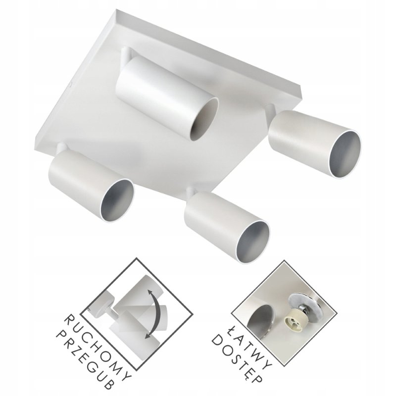 LAMPA sufitowa PLAFON regulowany SPOT oprawa GU10