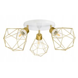 LAMPA plafon sufitowa żyrandol ruchomy loft złoty