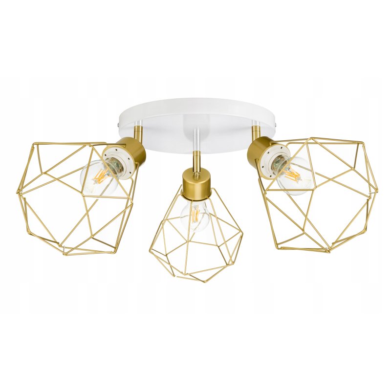 LAMPA plafon sufitowa żyrandol ruchomy loft złoty