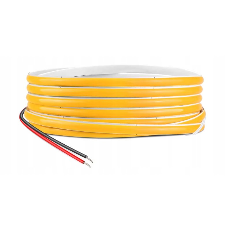 Taśma LED COB WĄSKA 5mm 12V 10W 384diod/m neon linia ŚWIATŁA kolor ŻÓŁTY 1m