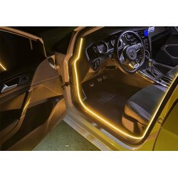 Taśma LED COB WĄSKA 5mm 12V 10W 384diod/m neon linia ŚWIATŁA kolor ŻÓŁTY 1m