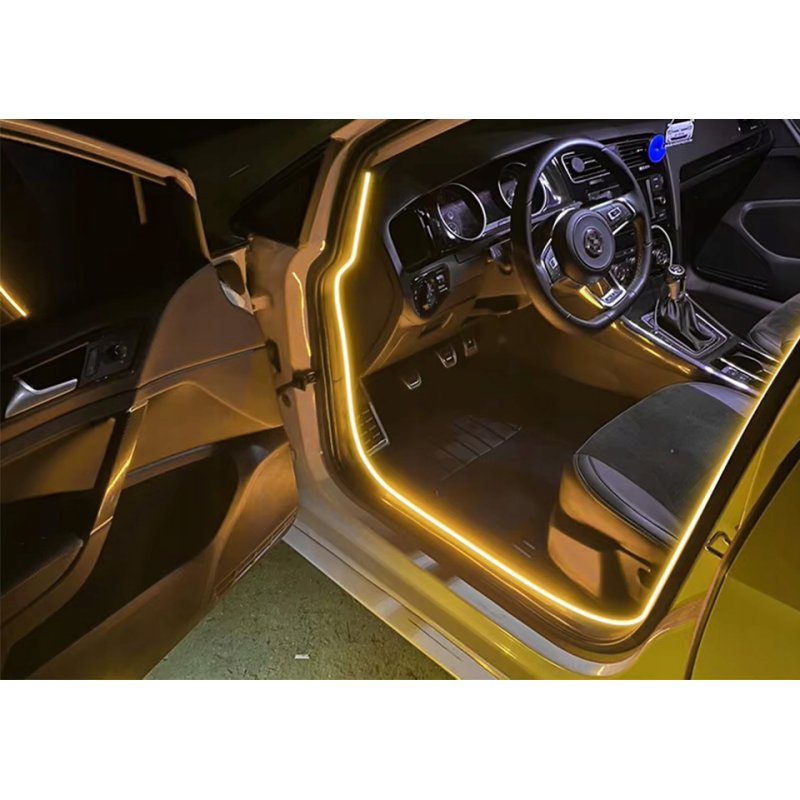 Taśma LED COB WĄSKA 5mm 12V 10W 384diod/m neon linia ŚWIATŁA kolor ŻÓŁTY 1m